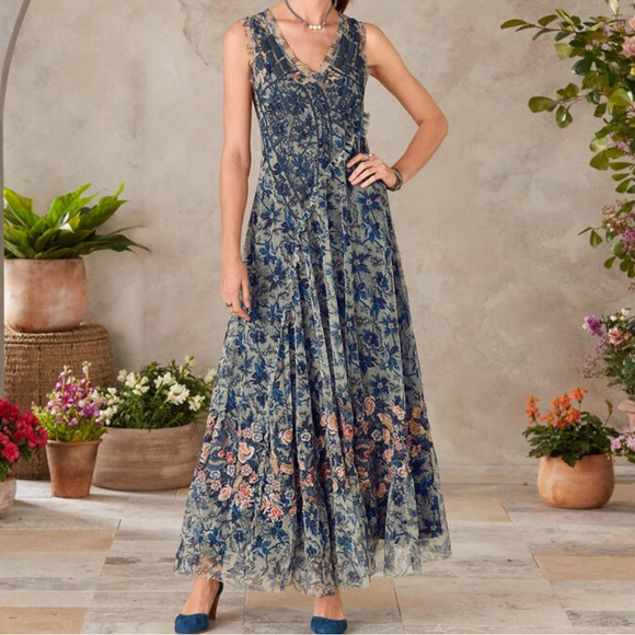 prom dress mesh sleeves Glitter Sequin Mesh Mermaid Long Dress w/ Detachable Puff Sleeves XS / Baby Blue